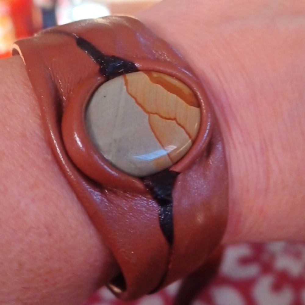 Hand made leather bracelet